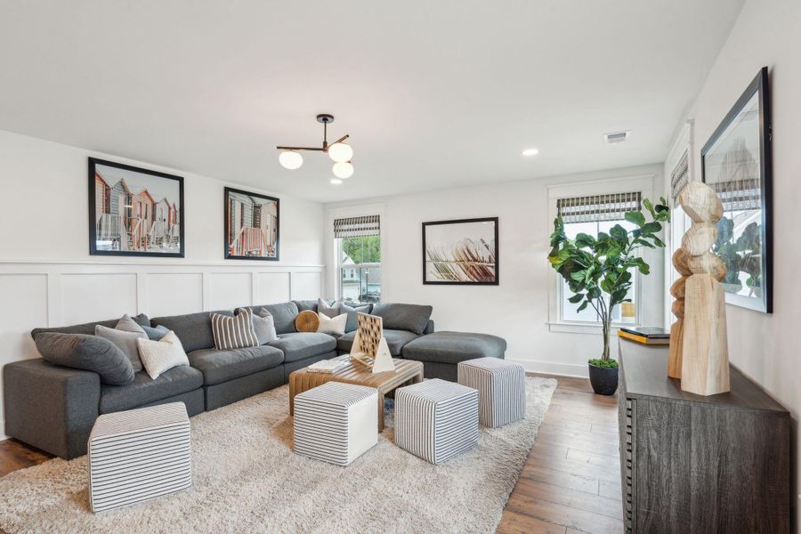 Furnished interior view inside a new home in Tidewater at Lakes of Cane Bay, Summerville (Image 34). Furnished interior view inside a new home in Tidewater at Lakes of Cane Bay, Summerville (Image 34).