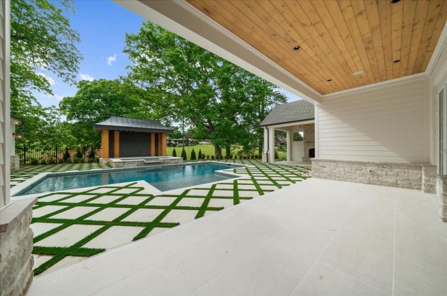 Exterior details and patio area of a home in , Canton (Image 33).