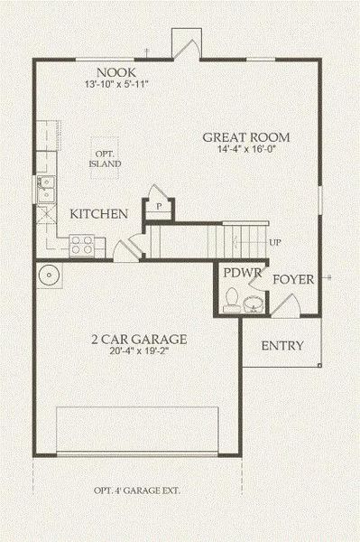 Centex Homes, Pierce floor plan