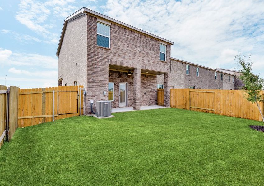 The Marsh has a fully fencd-in back yard.