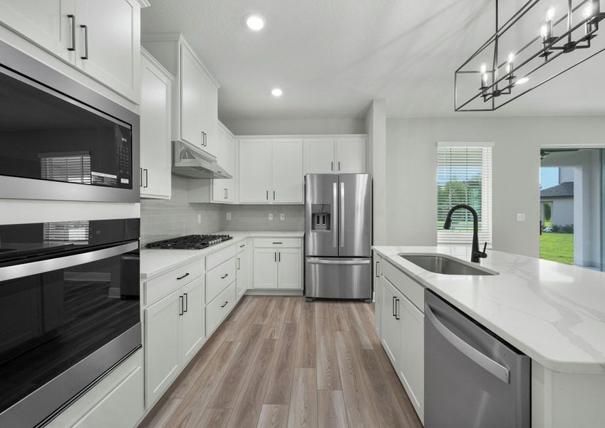 All stainless steel appliances are included in the Poinsett plan.