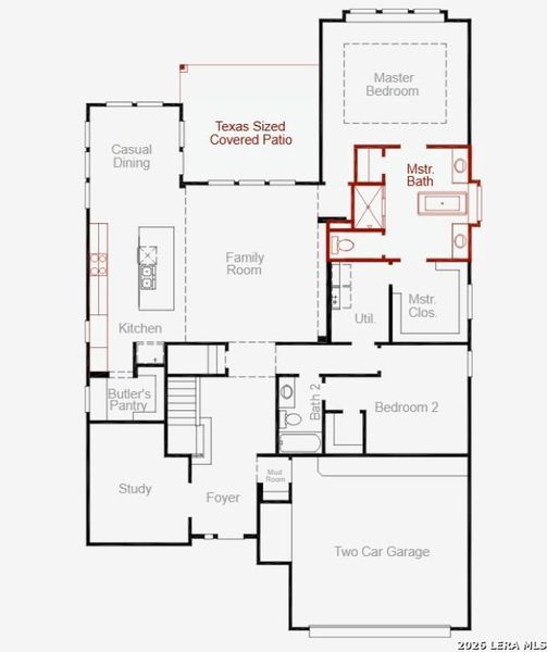 2D floor plan layout of this home in Foxbrook, Cibolo, TX (Image 3). 2D floor plan layout of this home in Foxbrook, Cibolo, TX (Image 3).
