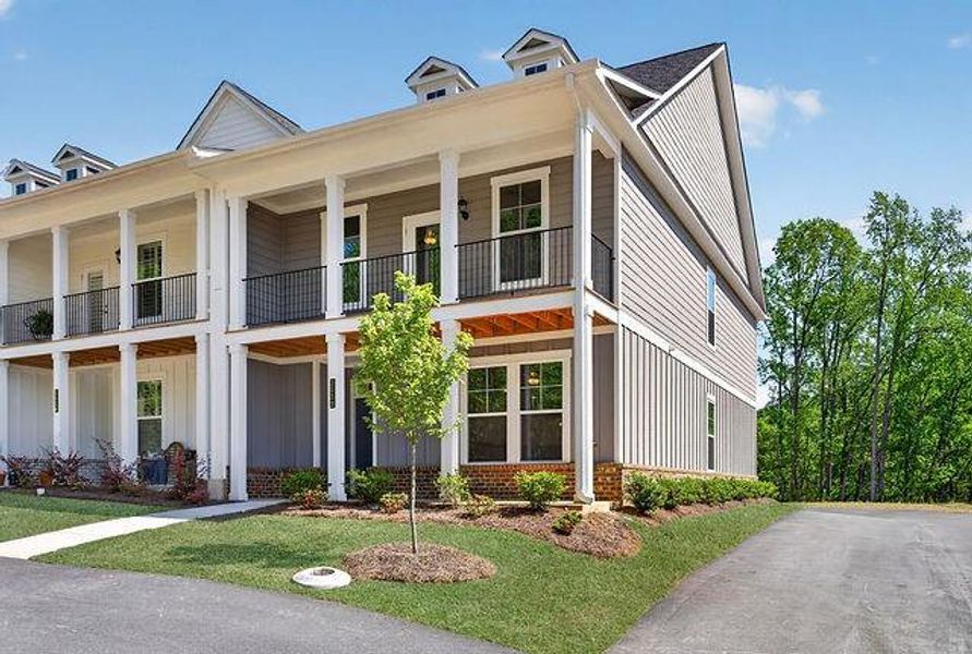 Front exterior of a new home in The Park at Gainesville Township, Gainesville, GA, highlighting curb appeal (Image 17).