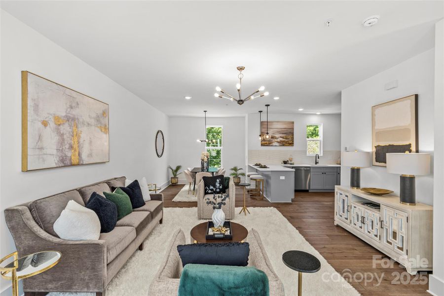 Furnished interior view inside a new home in , Charlotte (Image 34).