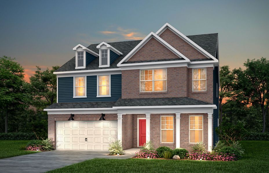Front exterior of a new home in Cannon Run, Concord, NC, highlighting curb appeal (Image 2).