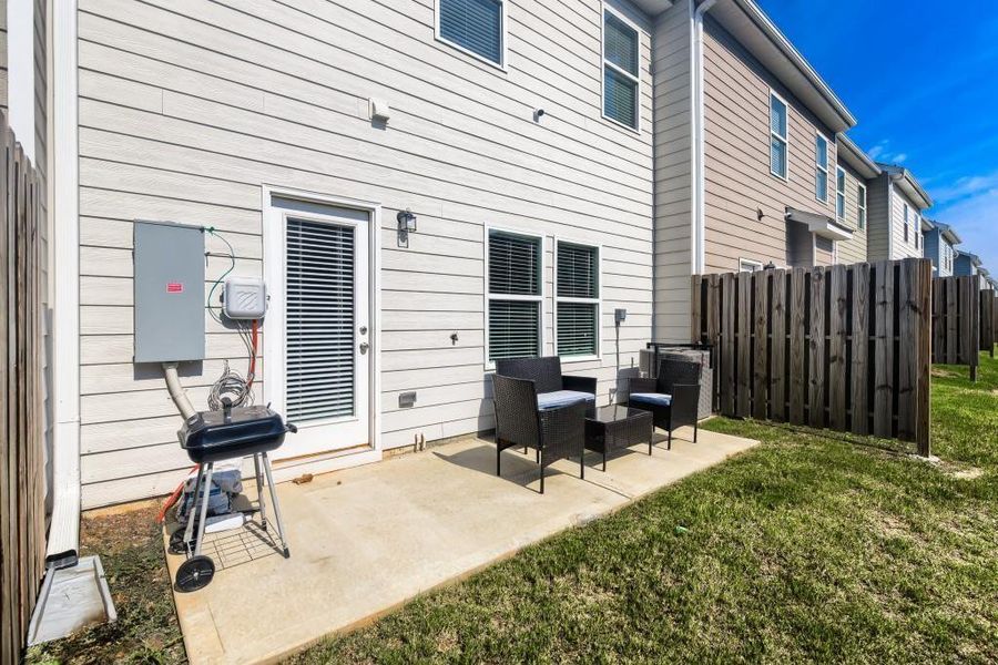 Exterior details and patio area of a home in , Hampton (Image 3). Exterior details and patio area of a home in , Hampton (Image 3).