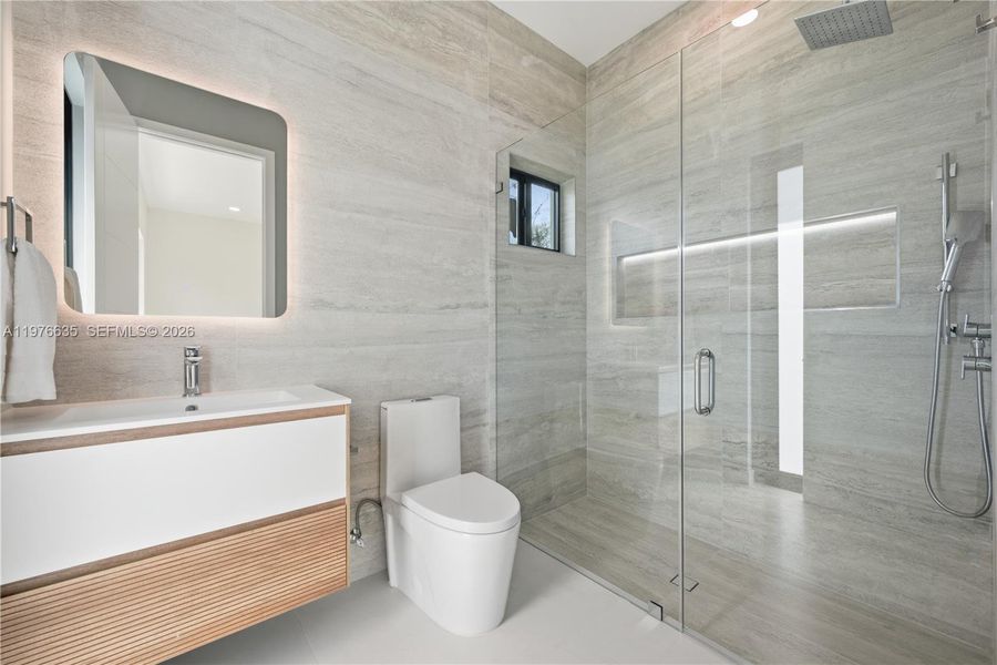 Furnished interior view inside a new home in , Miami (Image 33).