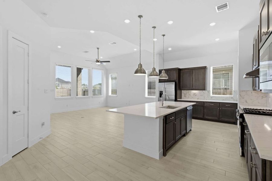 Furnished interior view inside a new home in The Trails, New Caney (Image 8). Furnished interior view inside a new home in The Trails, New Caney (Image 8).