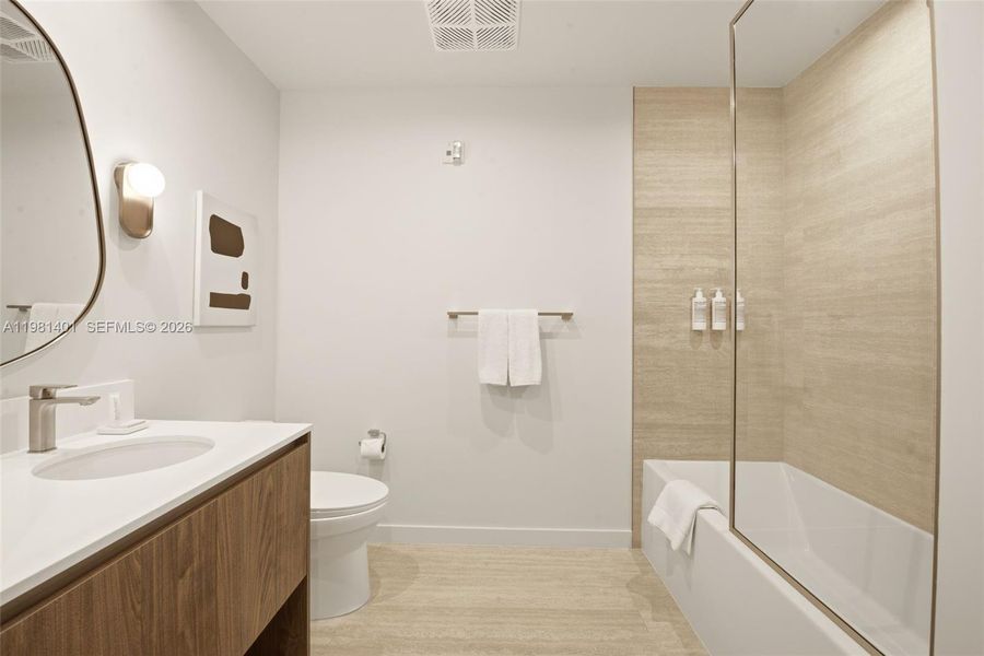 Furnished interior view inside a new home in , Miami (Image 12).