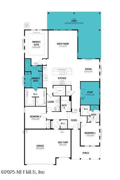 2D floor plan layout of this home in RiverTown - WaterSong, St. Johns, FL (Image 3). 2D floor plan layout of this home in RiverTown - WaterSong, St. Johns, FL (Image 3).