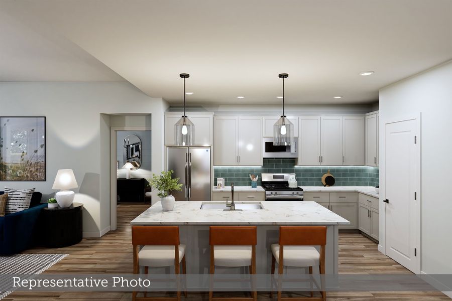Furnished interior view inside a new home in Creekshaw – Classic, Royse City (Image 4).