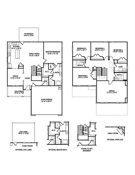 2D floor plan layout of this home in Habersham Meadows, Demorest, GA (Image 4).