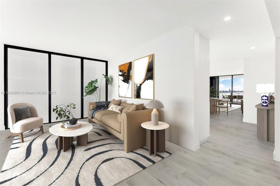 Furnished interior view inside a new home in Aria Reserve, Miami (Image 4).