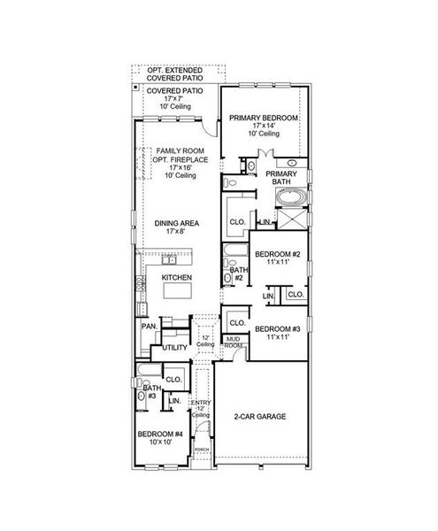 2D floor plan layout of this home in Meraki, Forney, TX (Image 2).