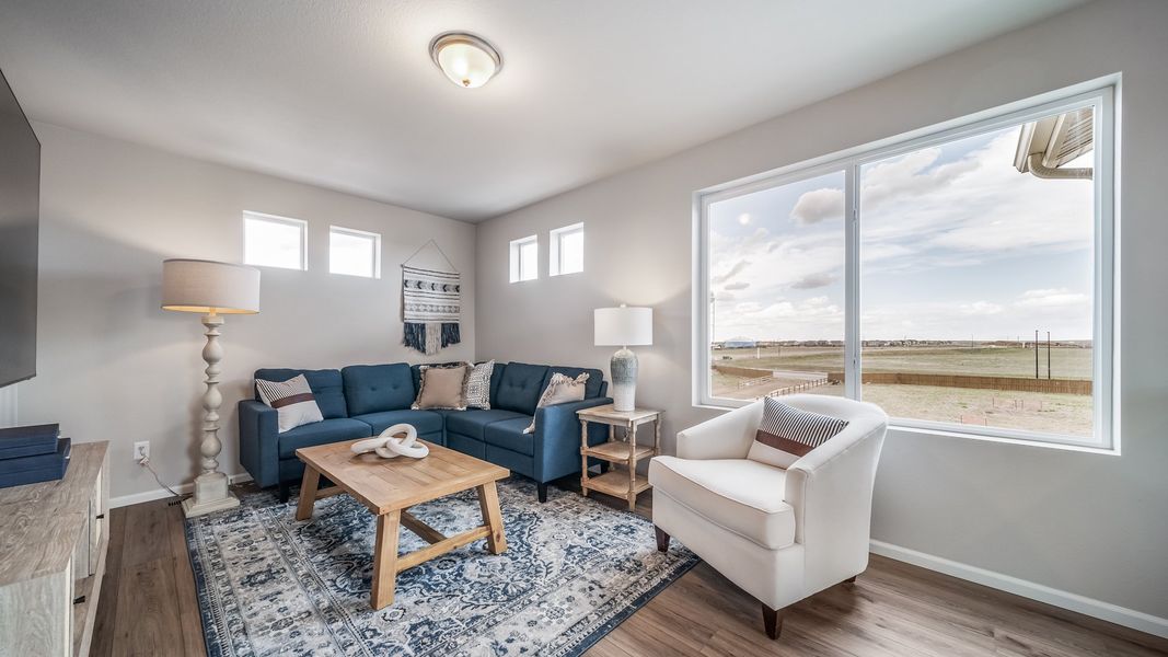 Furnished interior view inside a new home in Muegge Farms, Bennett (Image 26). Furnished interior view inside a new home in Muegge Farms, Bennett (Image 26).