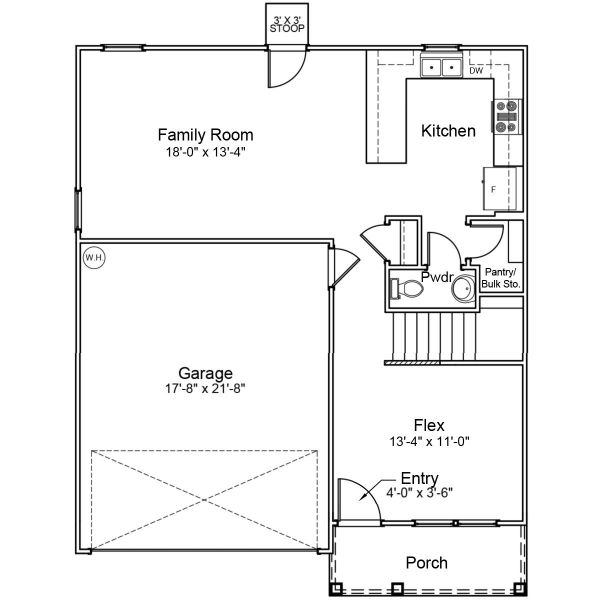 2D floor plan layout of this home in Bluefield, Lexington, SC (Image 3).