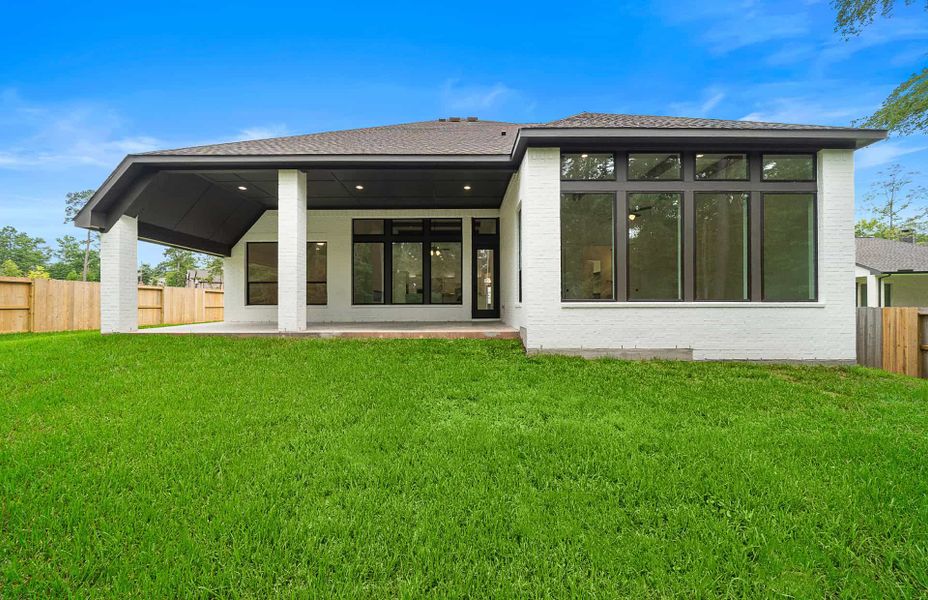 Exterior details and patio area of a home in Bridgeland 60′, Cypress (Image 21).