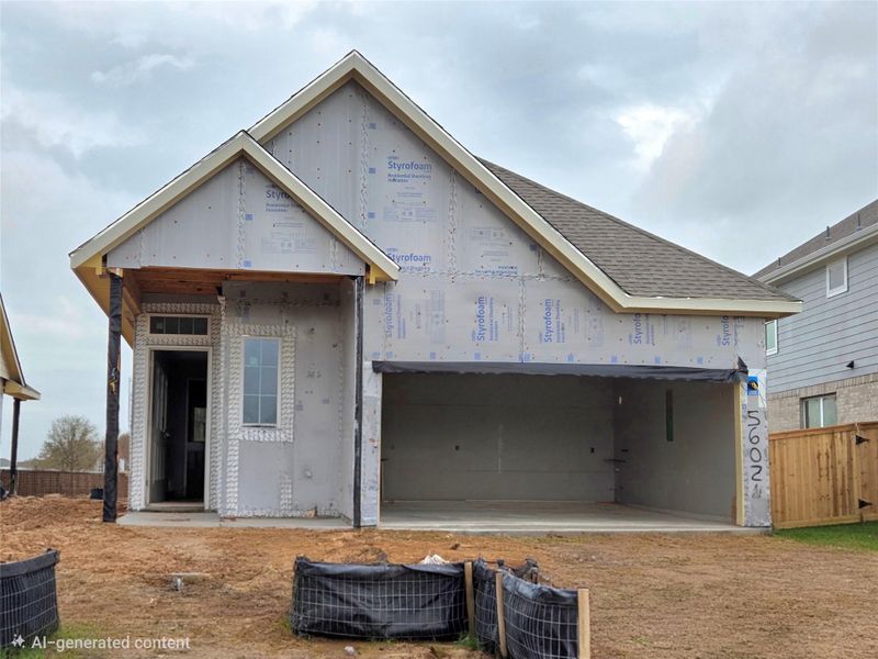 In-progress construction of a new home in Sunterra, Katy, TX (Image 18).