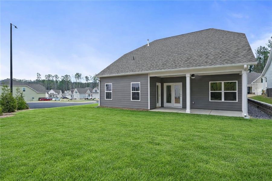 Exterior details and patio area of a home in Stratford at NatureWalk, Dallas (Image 28).