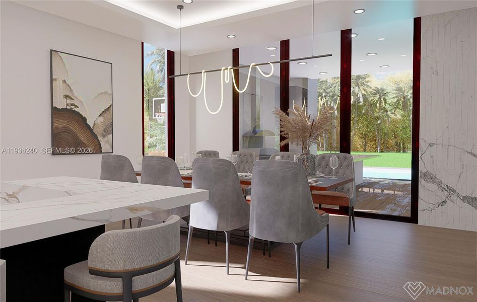 Furnished interior view inside a new home in , Weston (Image 12).