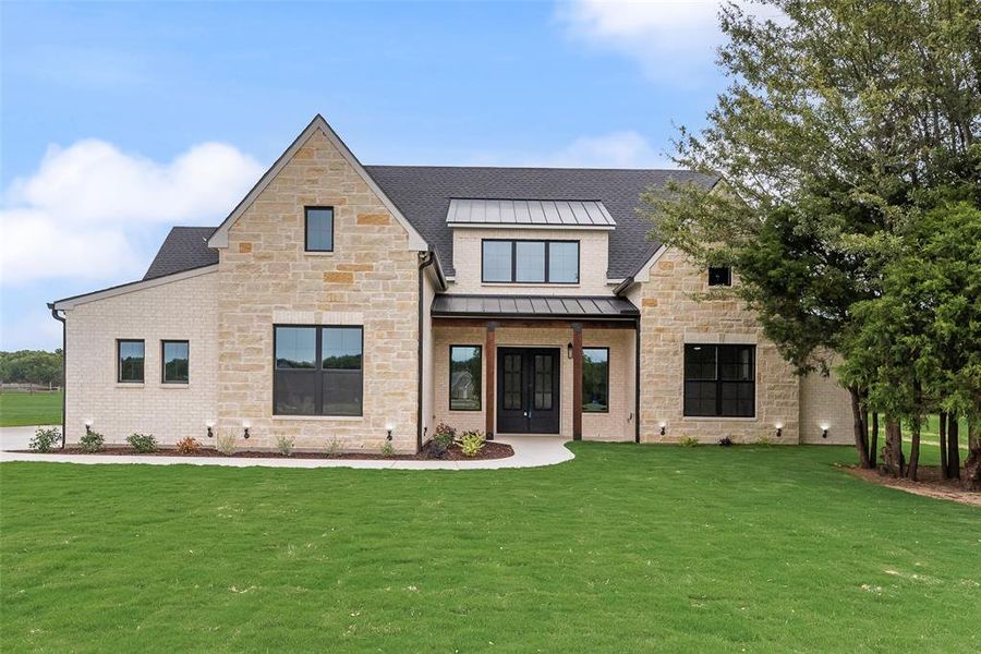 Front exterior of a new home in , Corsicana, TX, highlighting curb appeal (Image 23). Front exterior of a new home in , Corsicana, TX, highlighting curb appeal (Image 23).