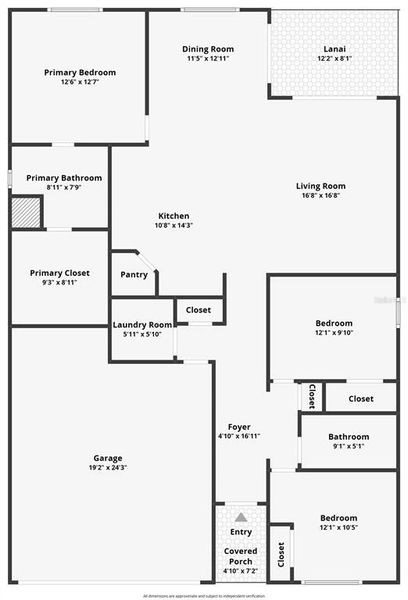 2D floor plan layout of this home in EverBe, Orlando, FL (Image 5).