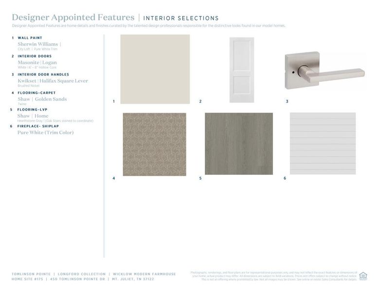 Sample of building materials used in homes in Tomlinson Pointe, Mount Juliet (Image 6).