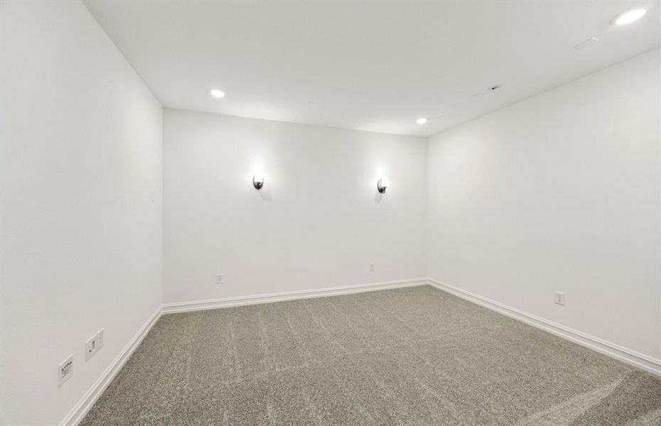 Media room on second level Media room on second level