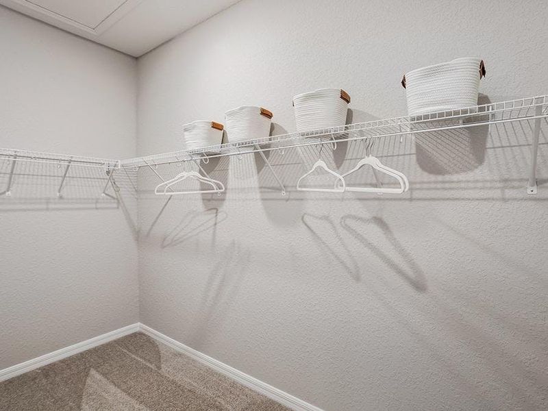 And, a walk-in closet provides storage convenience - Aubrey by Highland Homes
