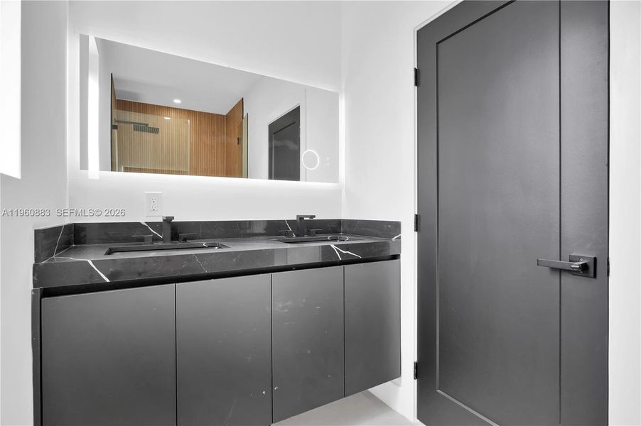 Furnished interior view inside a new home in , Miami (Image 11).