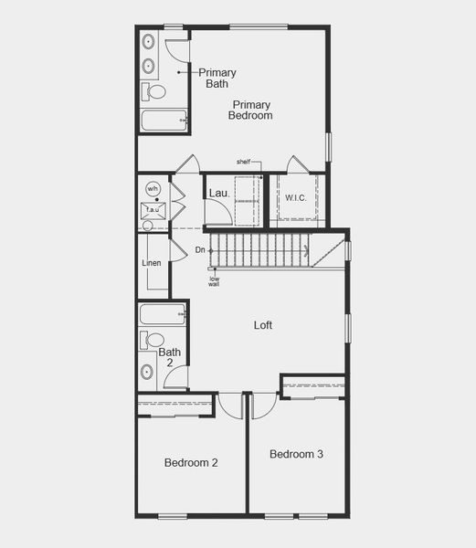 2D floor plan layout for the Plan 1672 Modeled by KB Home in Windler Villas, Aurora, CO (Image 9). 2D floor plan layout for the Plan 1672 Modeled by KB Home in Windler Villas, Aurora, CO (Image 9).
