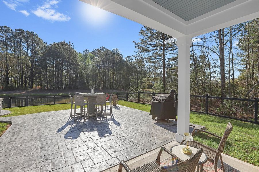Exterior details and patio area of a home in Rivers Reach, Yemassee (Image 4). Exterior details and patio area of a home in Rivers Reach, Yemassee (Image 4).
