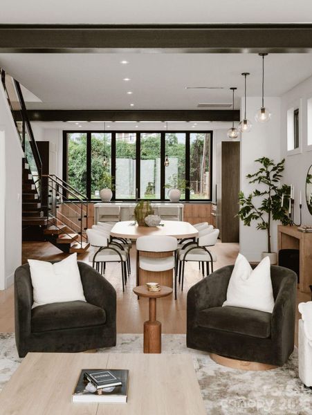 Furnished interior view inside a new home in , Charlotte (Image 10).