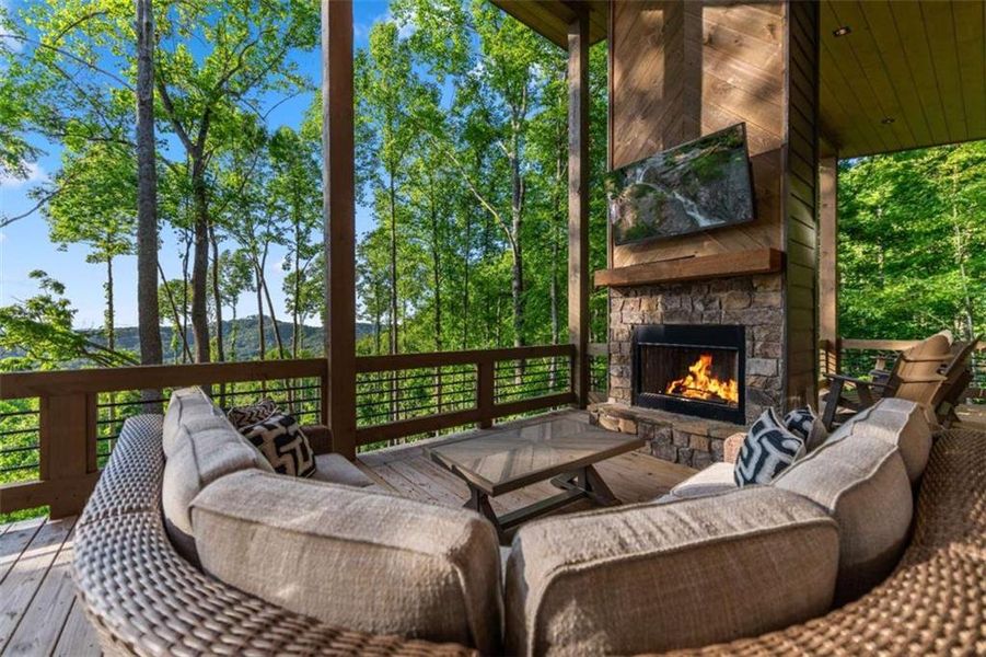 Exterior details and patio area of a home in , Blue Ridge (Image 4). Exterior details and patio area of a home in , Blue Ridge (Image 4).