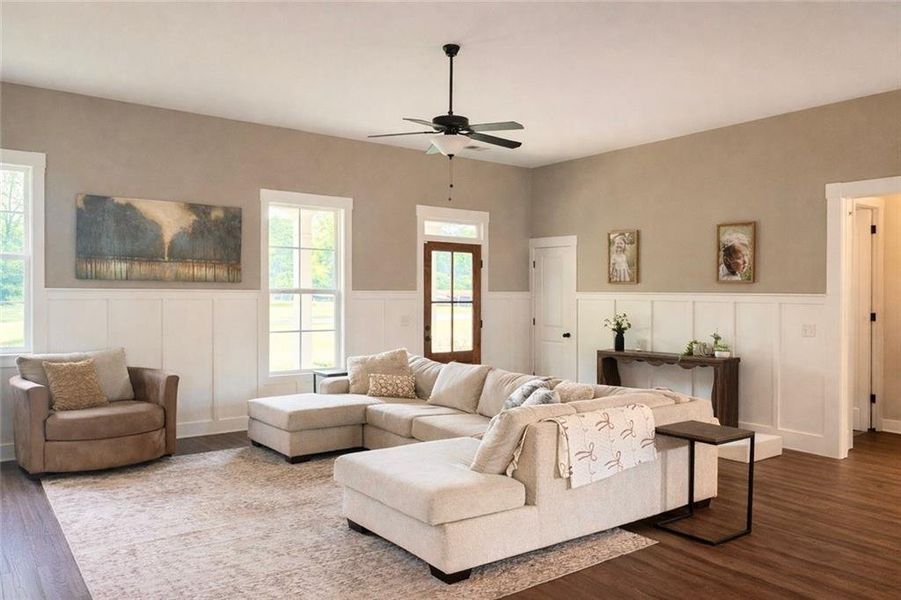 Furnished interior view inside a new home in , Social Circle (Image 9). Furnished interior view inside a new home in , Social Circle (Image 9).