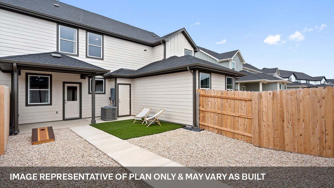 Exterior details and patio area of a home in Avery Centre, Round Rock (Image 3).