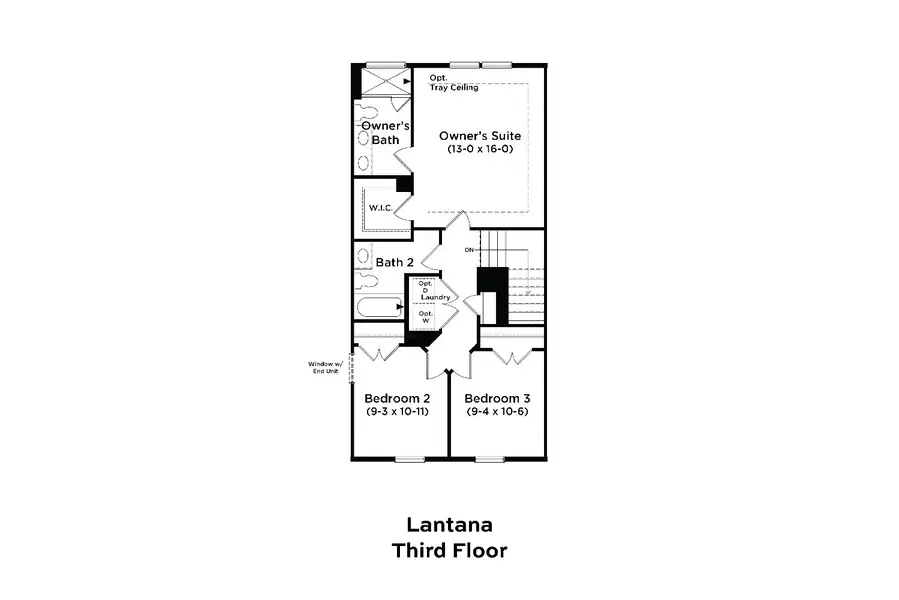 2D floor plan layout of this home in Parkview at Hamlin, Winter Garden, FL (Image 3).