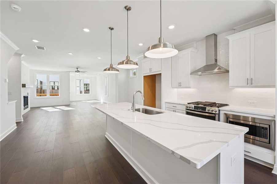 Furnished interior view inside a new home in Palisades Townhomes, Cumming (Image 8).