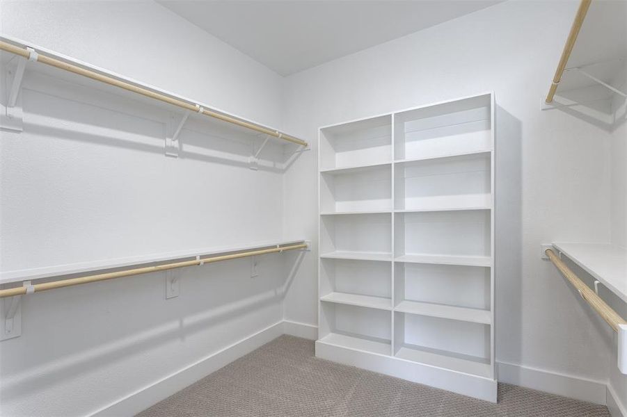 Primary closet with great built-ins