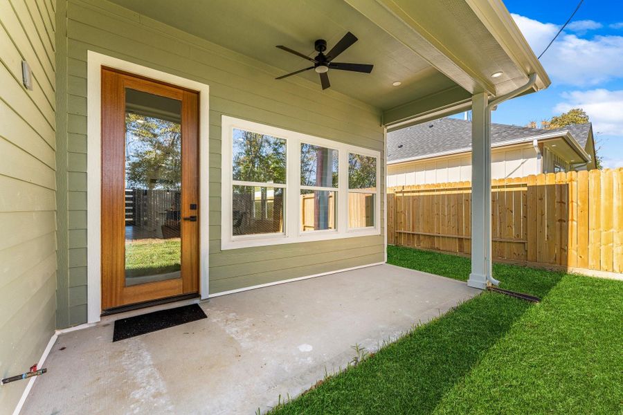 Exterior details and patio area of a home in , La Porte (Image 25).