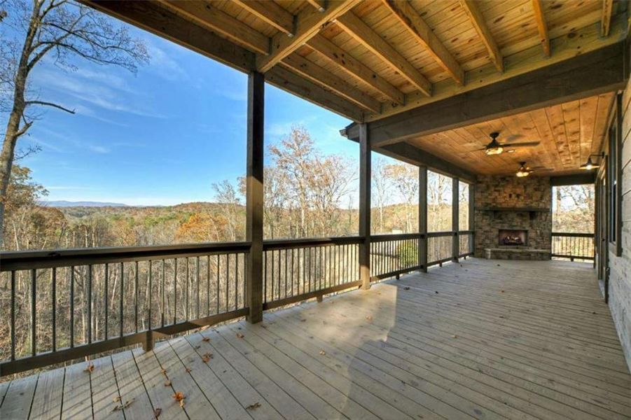 Exterior details and patio area of a home in , Ellijay (Image 25).