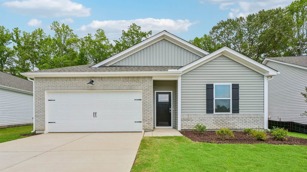 Representative exterior photo of a completed home built from the Freeport by D.R. Horton in The Villas at Laurel Oaks, Sanford, NC (Image 1). Representative exterior photo of a completed home built from the Freeport by D.R. Horton in The Villas at Laurel Oaks, Sanford, NC (Image 1).