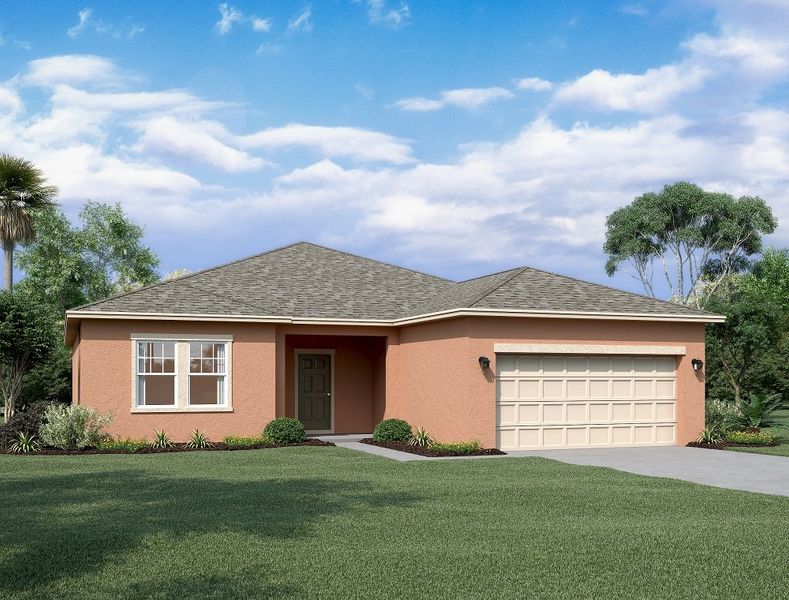 Representative exterior photo of a completed home built from the Europa by Starlight Homes in Vista Walk, Dade City, FL (Image 1).