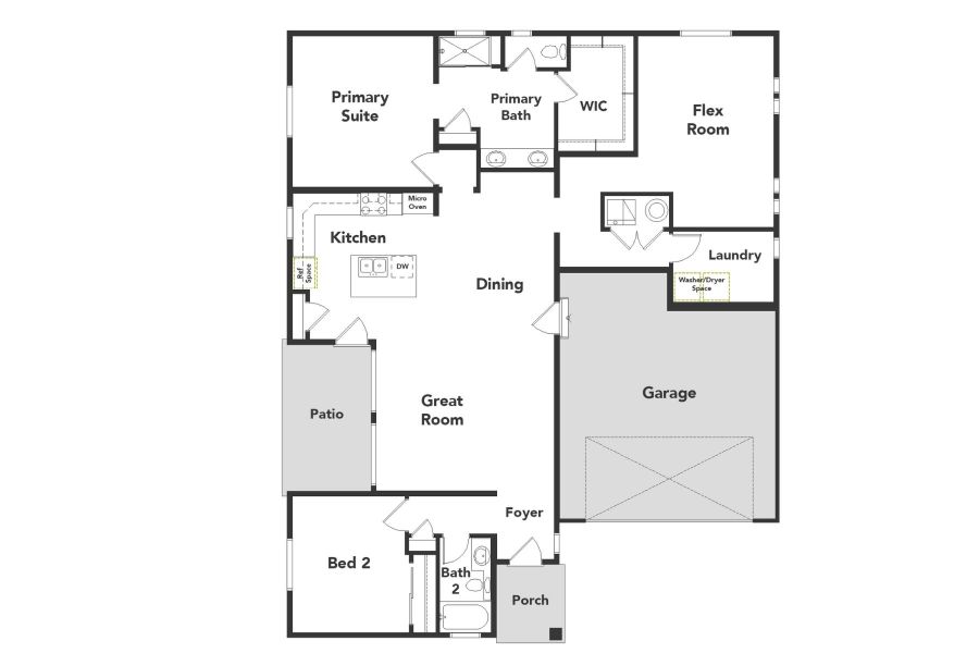2D floor plan layout of this home in The Reserve at Green Valley Ranch Aurora, Aurora, CO (Image 3). 2D floor plan layout of this home in The Reserve at Green Valley Ranch Aurora, Aurora, CO (Image 3).