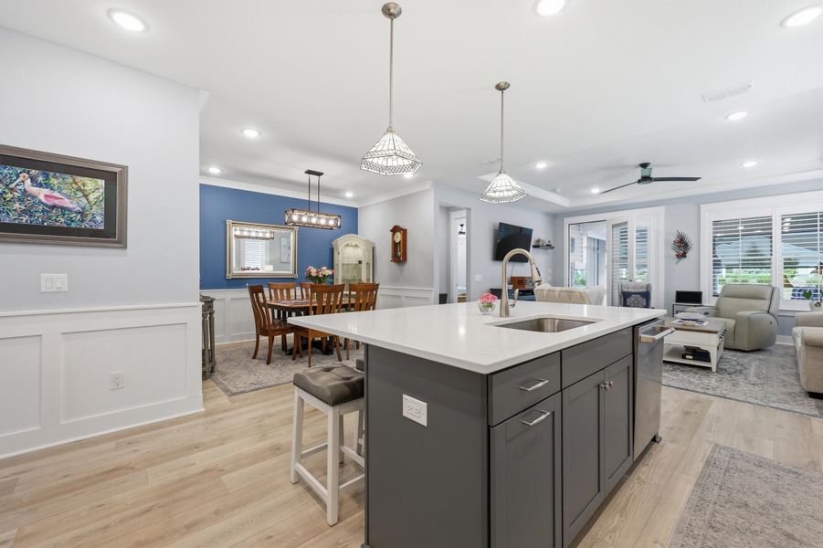 Furnished interior view inside a new home in K. Hovnanian's® Four Seasons at Lakes of Cane Bay, Summerville (Image 6).