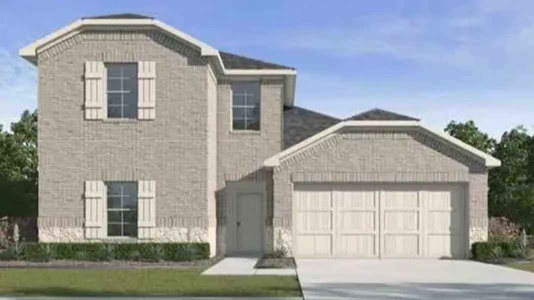 Representative exterior photo of a completed home built from the Midland by D.R. Horton in Audra Oaks, Denton, TX (Image 21).