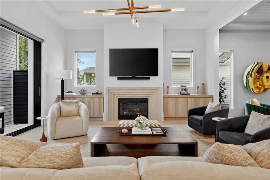 Furnished interior view inside a new home in , Atlanta (Image 8). Furnished interior view inside a new home in , Atlanta (Image 8).