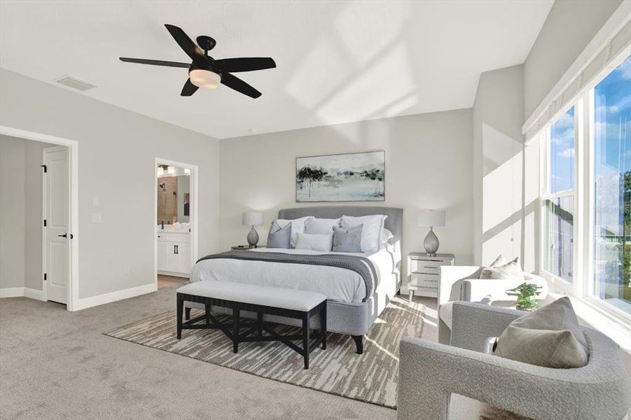 Furnished interior view inside a new home in The Towns At Long Bayou, Seminole (Image 12). Furnished interior view inside a new home in The Towns At Long Bayou, Seminole (Image 12).