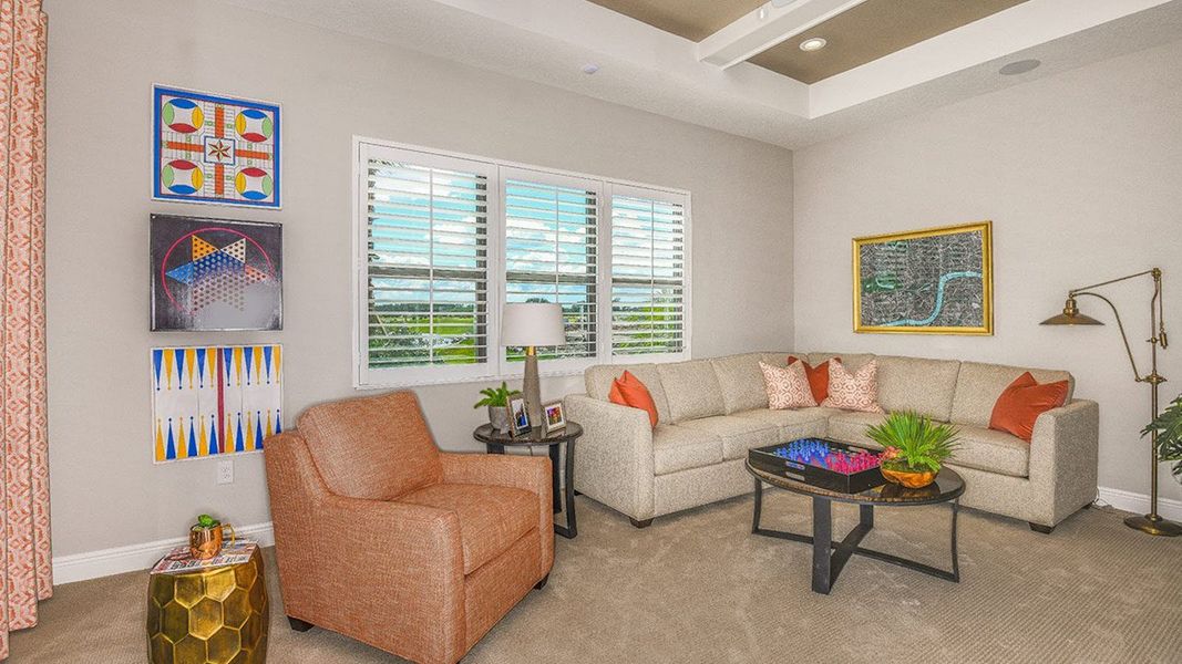Furnished interior view inside a new home in Canoe Creek Real Estate and Homes for Sale in Parrish, FL - Neal Communities, Parrish (Image 12). Furnished interior view inside a new home in Canoe Creek Real Estate and Homes for Sale in Parrish, FL - Neal Communities, Parrish (Image 12).