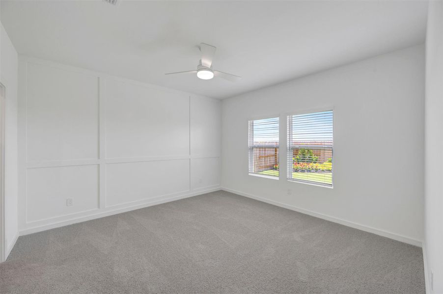 Spacious primary suite